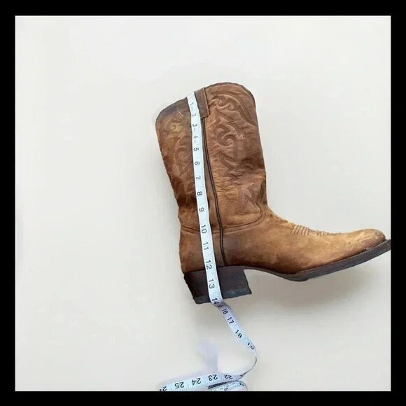 John Deere 50995 Brown Black Leather Western Cowboy Boots Men Size‎ 9M main image 12